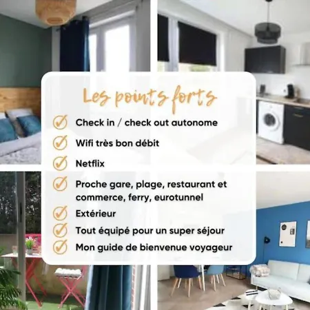 Le Metz Calais-nord - Balcon -plage -commerces Lägenhet *
